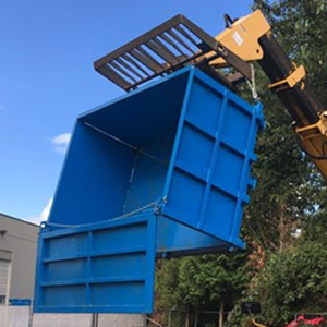 Telehandler Bins with removable sides